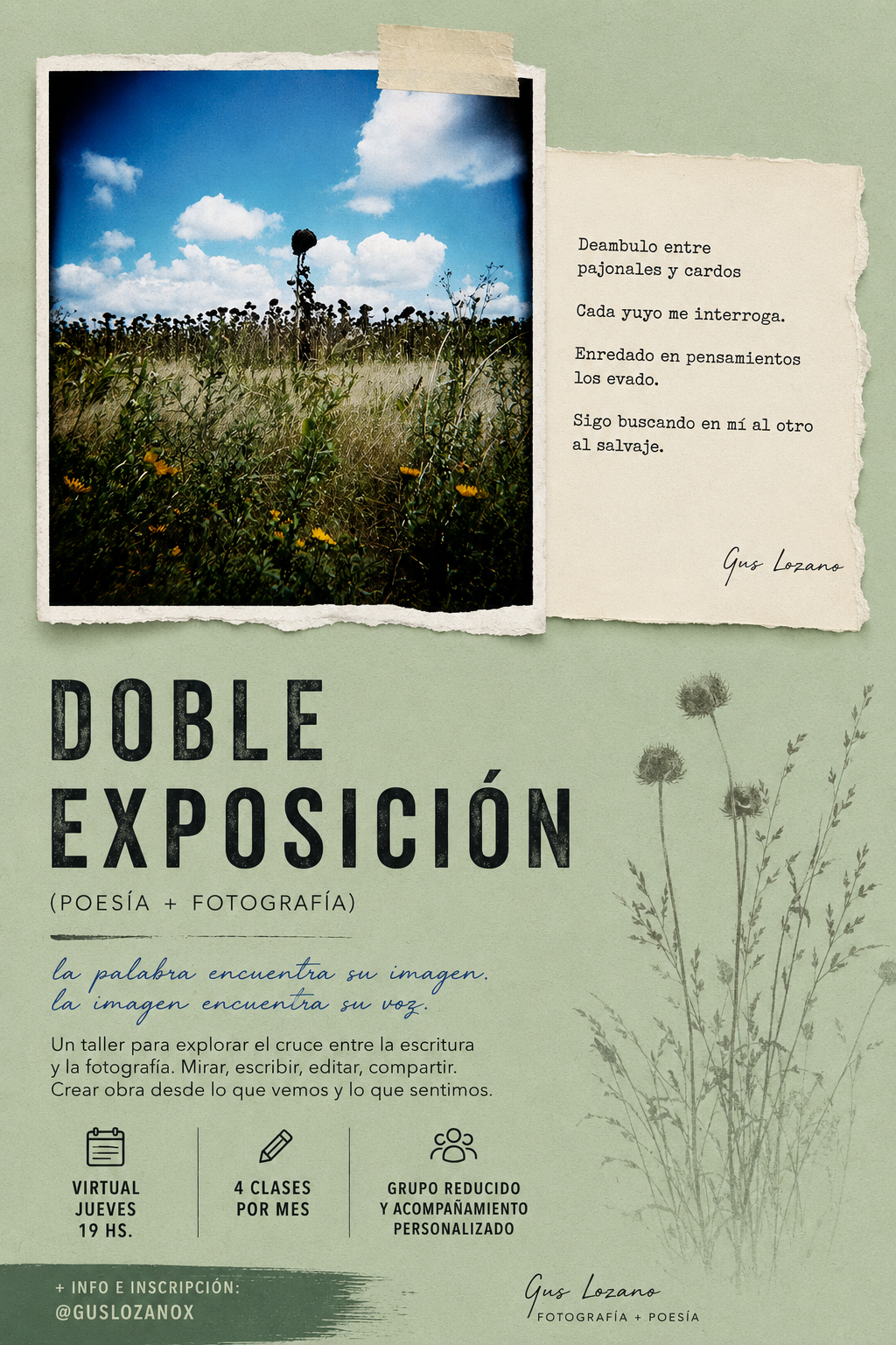 Doble exposición — Taller de poesía y fotografía